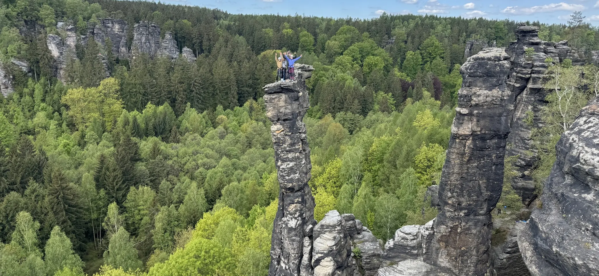 Klettern im Elbsandsteingebirge, Bielatal | © (c) JDAV Fulda, Johannes Schmidt